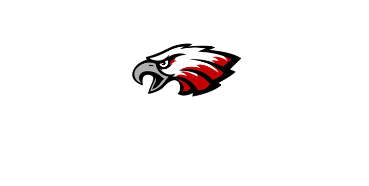 Red White Black Mascot Eagle Head